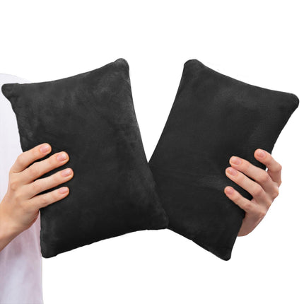 2 Pack Small Pillow, Cooling Memory Foam Mini Pillow 11 X 7 Inches for Sleeping, Travel, Nap and Neck, Knee, Lumbar Support, Tiny Pillow Cushion for Pet, Dogs 11" x 7" Grey.