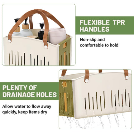 Cotton Woven Basket with PU Leather Handle, Clothes Toys Candy Gifts Cotton Rope Organizer, Living Room Basket Bathroom Shower Storage Laundry Basket, Dog Cat Bed, Fall Basket, 11.02x8.66x4.33 11.02" x 7.09" x 6.5" Green.