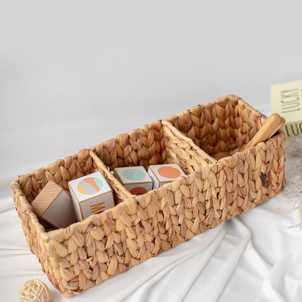 Cotton Woven Basket with PU Leather Handle, Clothes Toys Candy Gifts Cotton Rope Organizer, Living Room Basket Bathroom Shower Storage Laundry Basket, Dog Cat Bed, Fall Basket, 11.02x8.66x4.33 16.93" x 6.69" x 5.12" Khaki.