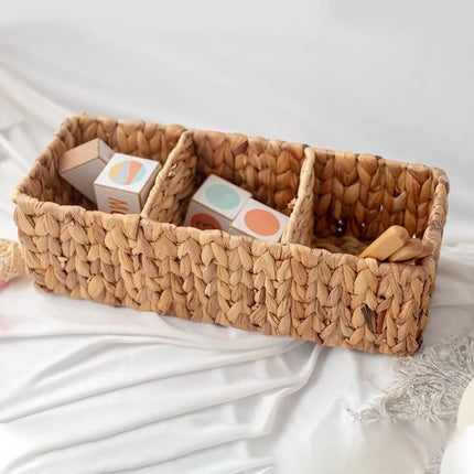 Cotton Woven Basket with PU Leather Handle, Clothes Toys Candy Gifts Cotton Rope Organizer, Living Room Basket Bathroom Shower Storage Laundry Basket, Dog Cat Bed, Fall Basket, 11.02x8.66x4.33 16.93" x 6.69" x 5.12" Khaki.