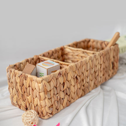 Cotton Woven Basket with PU Leather Handle, Clothes Toys Candy Gifts Cotton Rope Organizer, Living Room Basket Bathroom Shower Storage Laundry Basket, Dog Cat Bed, Fall Basket, 11.02x8.66x4.33 16.93" x 6.69" x 5.12" Khaki.