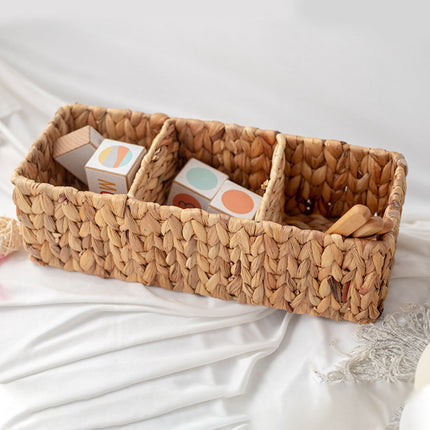Cotton Woven Basket with PU Leather Handle, Clothes Toys Candy Gifts Cotton Rope Organizer, Living Room Basket Bathroom Shower Storage Laundry Basket, Dog Cat Bed, Fall Basket, 11.02x8.66x4.33 16.93" x 6.69" x 5.12" Khaki.
