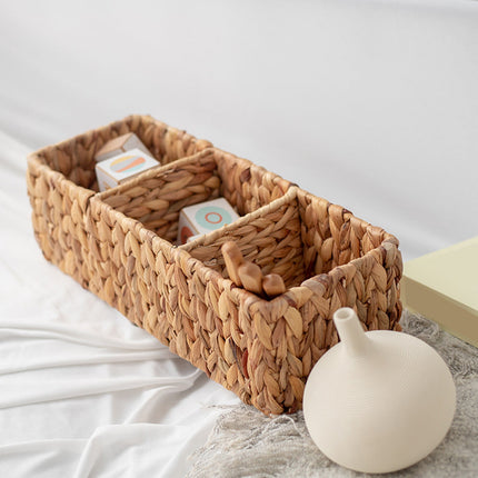 Cotton Woven Basket with PU Leather Handle, Clothes Toys Candy Gifts Cotton Rope Organizer, Living Room Basket Bathroom Shower Storage Laundry Basket, Dog Cat Bed, Fall Basket, 11.02x8.66x4.33 16.93" x 6.69" x 5.12" Khaki.