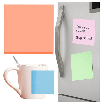 1 Pack Premium Multi-Use Sticky Notes 3x3 in Post Bright Stickies Colorful Super Sticking Power Memo Pads, Strong Adhesive, 100 Sheets/pad, Super Sticking Power Memo Pads(light blue,3x3") Fluorescent Pink.