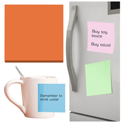 1 Pack Premium Multi-Use Sticky Notes 3x3 in Post Bright Stickies Colorful Super Sticking Power Memo Pads, Strong Adhesive, 100 Sheets/pad, Super Sticking Power Memo Pads(light blue,3x3") Orange.