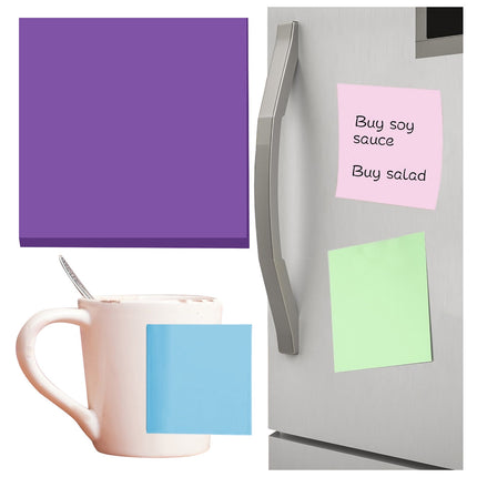 1 Pack Premium Multi-Use Sticky Notes 3x3 in Post Bright Stickies Colorful Super Sticking Power Memo Pads, Strong Adhesive, 100 Sheets/pad, Super Sticking Power Memo Pads(light blue,3x3") Purple.