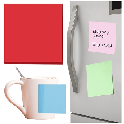1 Pack Premium Multi-Use Sticky Notes 3x3 in Post Bright Stickies Colorful Super Sticking Power Memo Pads, Strong Adhesive, 100 Sheets/pad, Super Sticking Power Memo Pads(light blue,3x3") Red.