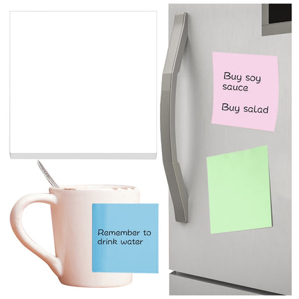 1 Pack Premium Multi-Use Sticky Notes 3x3 in Post Bright Stickies Colorful Super Sticking Power Memo Pads, Strong Adhesive, 100 Sheets/pad, Super Sticking Power Memo Pads(light blue,3x3") White.