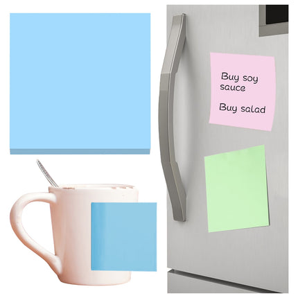 1 Pack Premium Multi-Use Sticky Notes 3x3 in Post Bright Stickies Colorful Super Sticking Power Memo Pads, Strong Adhesive, 100 Sheets/pad, Super Sticking Power Memo Pads(light blue,3x3") light blue.