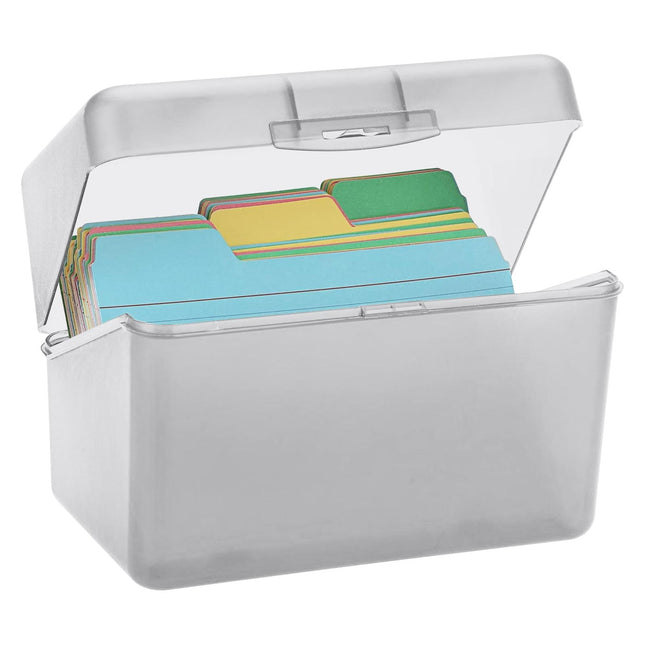 1Pc Index Card Holder,Index Card File with Flip Top,Plastic Card Holders,Note Flash Card Organizer Case,Index Card Holder,Photo Boxes Storage,Notecard Recipe,Holds Ideal for Filing Cards(Red) White.
