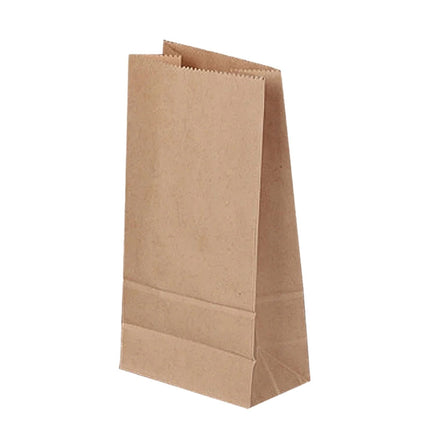 Paper Grocery Bags (50 Pcs Bulk) Heavy Duty Brown Paper Bag, Large Grocery Kraft Sacks, for Takeout, Restaurant, Retail, Shopping, 3.54x2.16x7.08 3.54" x 2.16" x 7.08" Khaki.