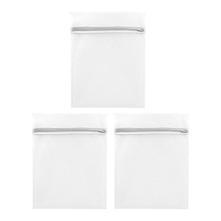 3 Pcs Mesh Laundry Bag For Delicates Wash Bag For Underwear Lingerie Small Premium Fine Mesh Laundry Bags with Sturdy Zipper for Delicates,Travel Storage Organize Bag Laundry Bag,3 Pcs,9.06x11.81 3 Pcs.