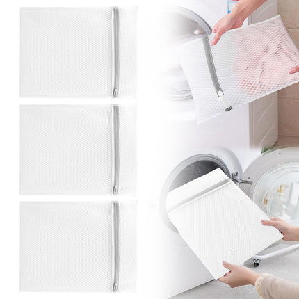 3 Pcs Mesh Laundry Bag For Delicates Wash Bag For Underwear Lingerie Small Premium Fine Mesh Laundry Bags with Sturdy Zipper for Delicates,Travel Storage Organize Bag Laundry Bag,3 Pcs,9.06x11.81 3 Pcs.