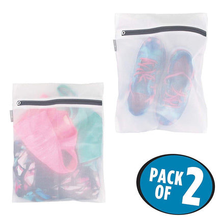 2 Pack 12" x 15" Laundry Mesh Net Washing Bag for Clothes bra Lingerie Socks Underwear,2 Pack Thickened Fine Mesh Gray Zippered Laundry Bags,Protective Wash Bags for Clothes,Laundry Mesh Bags 16" x 19".