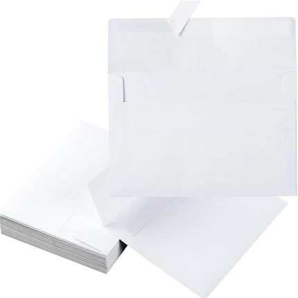 White Envelopes 40 Pack, 5 x 7 Square Envelopes Colored Self Seal for Wedding, Party Invitations, Greeting Cards, Announcements, Photos, 5.24 x 7.21 5.24" x 7.21" White.
