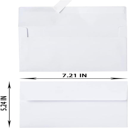 White Envelopes 40 Pack, 5 x 7 Square Envelopes Colored Self Seal for Wedding, Party Invitations, Greeting Cards, Announcements, Photos, 5.24 x 7.21 5.24" x 7.21" White.