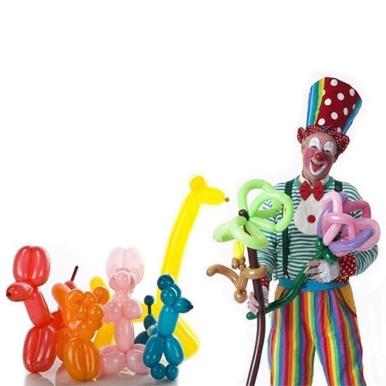 Long Balloons 100 Pack,for Animal Twisting and Party Decor,Thickened Latex Modeling Balloons for DIY Shapes,Ideal for Birthdays,Christmas,Wedding Celebrations,Durable for Clowns and Magicians.