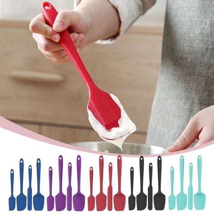 Silicone Spatula Set of 4,Heat-Resistant Up to 450°F for Baking and Cooking,Food-Grade Flexible Design with Ergonomic Handles,Prevents Scratches on Cookware,Ideal for Cake Decorating and Sauces. D.