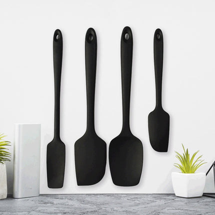 Silicone Spatula Set of 4,Heat-Resistant Up to 450°F for Baking and Cooking,Food-Grade Flexible Design with Ergonomic Handles,Prevents Scratches on Cookware,Ideal for Cake Decorating and Sauces. D.