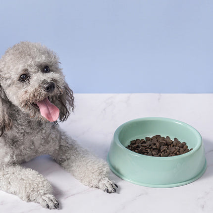 Plastic Dog Bowl,Non Slip Candy Color Plastic Pet Food Bowl,Shallow Cat Food Dish ,Reusable Pet Food And Water Bowl,Puppy Cat Animal Feeding Bowls ,Pet Food Container Storage Easy To Clean,Pink 5.19" x 1.97" x 5.12" Green.