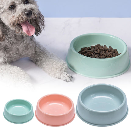 Plastic Dog Bowl,Non Slip Candy Color Plastic Pet Food Bowl,Shallow Cat Food Dish ,Reusable Pet Food And Water Bowl,Puppy Cat Animal Feeding Bowls ,Pet Food Container Storage Easy To Clean 5.19" x 1.97" x 5.12" Pink.
