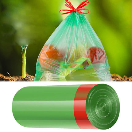Trash Bags, Garbage Bag,Heavy Duty Trash Bags, Disposable Kitchen Drawstring Strong Bag,Multipurpose Drawstring Trash Bags,Home Kitchen Trash Bags,Kitchen Food Scrap Bin Liners,Green 17.72" x 21.65" Blue.