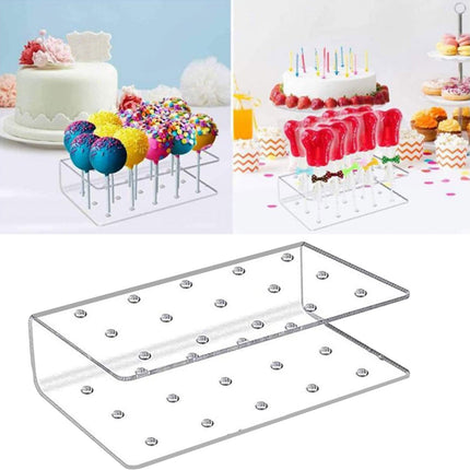 Cake Pop Stand 15 Holes Lollipop Display Stand, Acrylic Clear Cake Pop Holder Lollipop Display for Dessert Table Weddings Birthday Party Halloween Candy Decorative, 6.2x3.5x1.5 6.2" x 3.5" x 1.5" Clear.