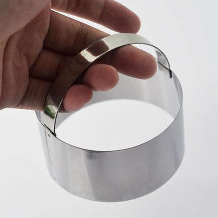 Round Biscuit Cutter with Handle, Stainless Steel Round Circle Doughnut Cutter, Heavy Duty Cookie Cutters, Baking Molds, Assorted Size, 3 Pcs Multisize Silver*3.