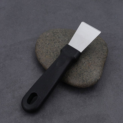 Stainless Steel Scrapers, Multifunctional Scraper Cleaning Tool for Cookware, Stovetop, Adhesive, Oven Racks, Grout, Grill, Glass, Durable Scraper for Kitchen, Home, 1 Pcs, 5.12x1.26 5.12" x 1.26" Black.