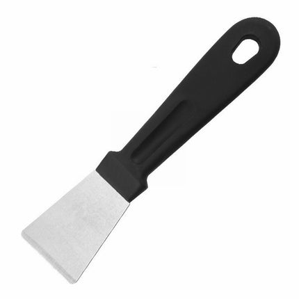 Stainless Steel Scrapers, Multifunctional Scraper Cleaning Tool for Cookware, Stovetop, Adhesive, Oven Racks, Grout, Grill, Glass, Durable Scraper for Kitchen, Home, 1 Pcs, 5.12x1.26 5.12" x 1.26" Black.