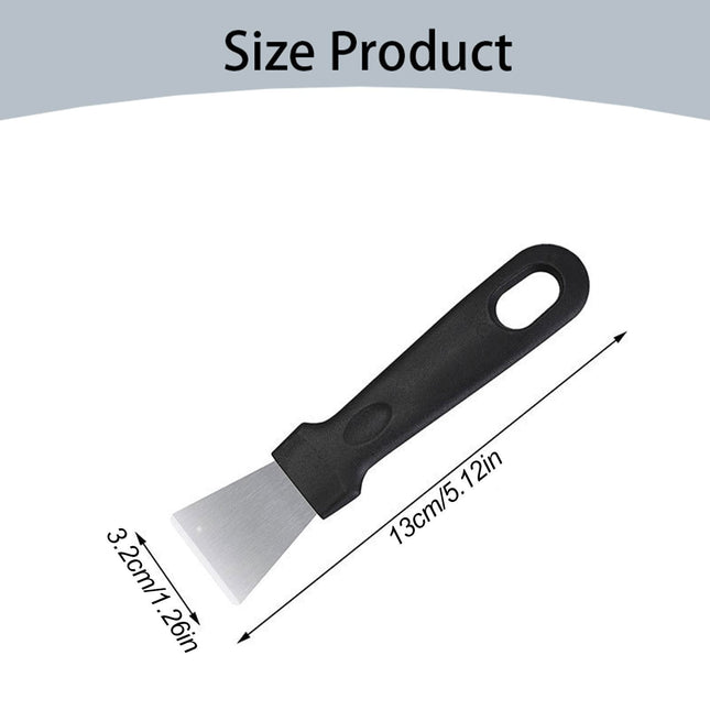 Stainless Steel Scrapers, Multifunctional Scraper Cleaning Tool for Cookware, Stovetop, Adhesive, Oven Racks, Grout, Grill, Glass, Durable Scraper for Kitchen, Home, 1 Pcs, 5.12x1.26 5.12" x 1.26" Red.