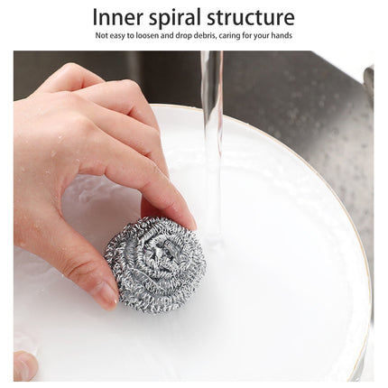 6Pcs Stainless Steel Scrubber,Heavy-Duty Curled Flat Wire Scouring Pad,Steel Wool Scrubber Pads For Cleaning Dishes, Pans, Pots, Ovens, Grills, Sinks - Stainless Steel Scrubbers For Kitchen,6pcs 12PCS.