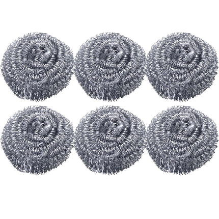 6Pcs Stainless Steel Scrubber,Heavy-Duty Curled Flat Wire Scouring Pad,Steel Wool Scrubber Pads For Cleaning Dishes, Pans, Pots, Ovens, Grills, Sinks - Stainless Steel Scrubbers For Kitchen 6pcs.