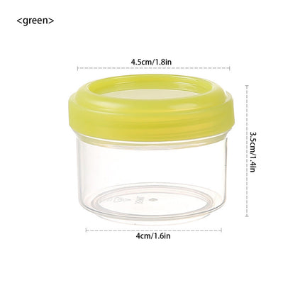4Pcs Clear Plastic Jars With Lids,Small Plastic Storage Jars With Screw On Lids,Mini Wide-Mouth Refillable Storage Containers,Empty Round Containers For Candy,Beads,Lotion,Food Storage,Red Green.