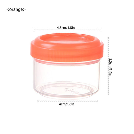 4Pcs Clear Plastic Jars With Lids,Small Plastic Storage Jars With Screw On Lids,Mini Wide-Mouth Refillable Storage Containers,Empty Round Containers For Candy,Beads,Lotion,Food Storage Red.