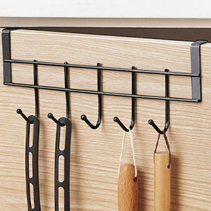 Over The Door Hooks, Door Hanger Hooks For Hanging ,Over The Door Towel Racks With 5 Coat Hook,Over The Door Towel Rack For Kitchen Bathroom Towel Holder Towels Hanger Rack Accessories 2.1 cm.