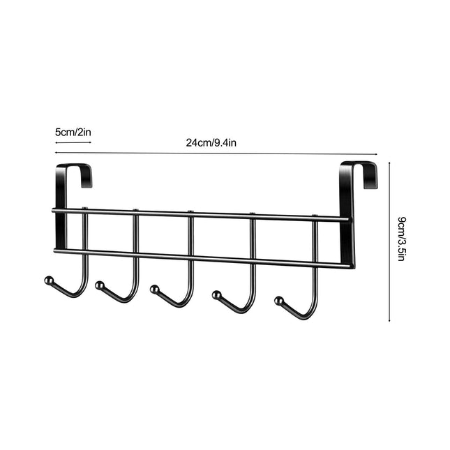 Over The Door Hooks, Door Hanger Hooks For Hanging ,Over The Door Towel Racks With 5 Coat Hook,Over The Door Towel Rack For Kitchen Bathroom Towel Holder Towels Hanger Rack Accessories,2.1 cm 5 cm.