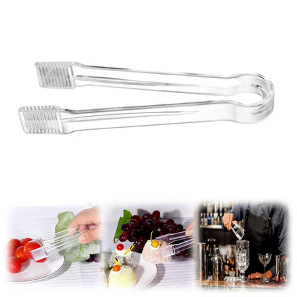 1Pcs Plastic Serving Tongs, 6.3 Inches Disposable Clear Plastic Tongs, Small Serving Tongs,Kitchen Mini Tongs,Small Serving Utensil Tongs For Party Food Buffet Appetizer Salad Catering Ice,(1PCS) 4PCS.