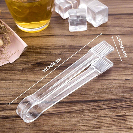 1Pcs Plastic Serving Tongs, 6.3 Inches Disposable Clear Plastic Tongs, Small Serving Tongs,Kitchen Mini Tongs,Small Serving Utensil Tongs For Party Food Buffet Appetizer Salad Catering Ice,(1PCS) 6PCS.