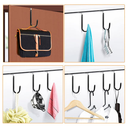 Over the Door Hook,1 Pack Over The Door Hooks Rubber Scratches,Sturdy Metal Single Over Door Hooks,Door Hanger Hook Door Hooks for Hanging,Towels,Clothes,Bathroom,Hold Up to 20Lbs(White) White(2PC).