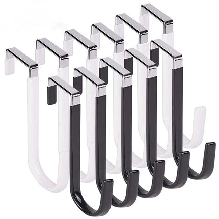 Over the Door Hook,1 Pack Over The Door Hooks Rubber Scratches,Sturdy Metal Single Over Door Hooks,Door Hanger Hook Door Hooks for Hanging,Towels,Clothes,Bathroom,Hold Up to 20Lbs(White) White(2PC).