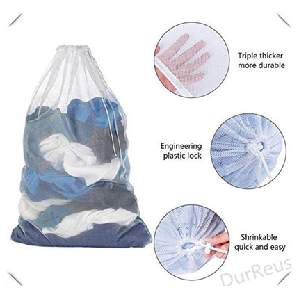 Honeycomb Delicates Bags for Washing Machine, Heavy Duty lingerie bags for Laundry, Travel Storage Organize Bag for Cotton Clothes, Sheet, Shoes, 1 Pcs, 15.75x11.81 23.62" x 35.4" Black/2 Pcs.