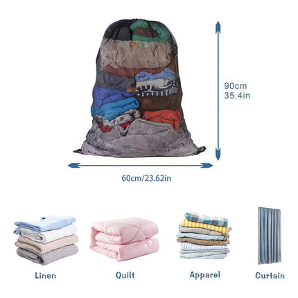Honeycomb Delicates Bags for Washing Machine, Heavy Duty lingerie bags for Laundry, Travel Storage Organize Bag for Cotton Clothes, Sheet, Shoes, 1 Pcs, 15.75x11.81 23.62" x 35.4" White/2 Pcs.