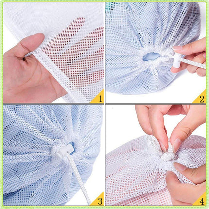 Honeycomb Delicates Bags for Washing Machine, Heavy Duty lingerie bags for Laundry, Travel Storage Organize Bag for Cotton Clothes, Sheet, Shoes, 1 Pcs, 15.75x11.81 23.62" x 35.4" White/2 Pcs.