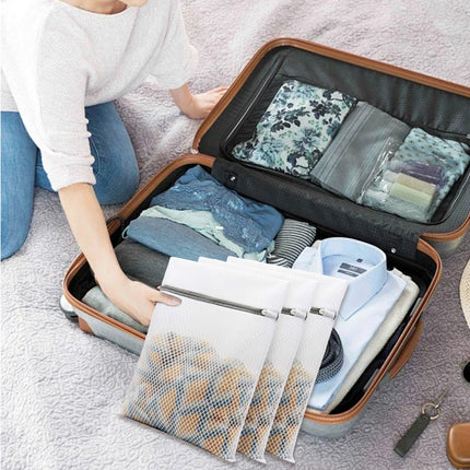 Honeycomb Delicates Bags for Washing Machine, Heavy Duty lingerie bags for Laundry, Travel Storage Organize Bag for Cotton Clothes, Sheet, Shoes, 1 Pcs, 15.75x11.81 11.81" x 15.75" White/3 Pcs.
