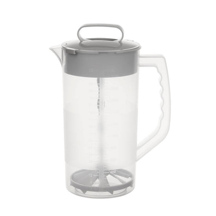 Mixing Pitcher For Drinks, 68 Oz Plastic Water Pitcher With Lid,Mixing Pitcher With Lid Drink Containers,Angled Plastic Blades And Adjustable Mixer Plunger For Juice, Powdered Milk 68 Oz.