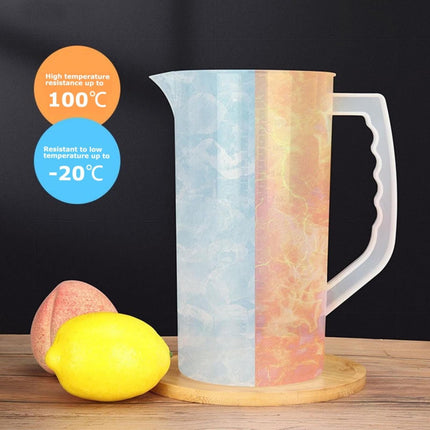 Mixing Pitcher For Drinks, 68 Oz Plastic Water Pitcher With Lid,Mixing Pitcher With Lid Drink Containers,Angled Plastic Blades And Adjustable Mixer Plunger For Juice, Powdered Milk 68 Oz.