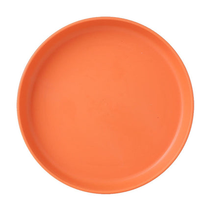 1Pcs Lightweight Mini Plastic Plates, Spit Bone Dishes ,Unbreakable Dinner Dishes Plates,Reusable Plate Dishwasher Microwave Safe, Dinner Plates, Plastic Plates Reusable,Easy To Clean,Green Orange.