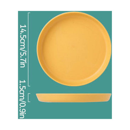 1Pcs Lightweight Mini Plastic Plates, Spit Bone Dishes ,Unbreakable Dinner Dishes Plates,Reusable Plate Dishwasher Microwave Safe, Dinner Plates, Plastic Plates Reusable,Easy To Clean,Green Orange.