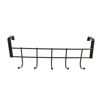 Over The Door Hooks For Hanging, Over The Door Hanger, Over The Door Organizer,Over The Door Towel Rack For Bathroom With 5 Coat Hooks, Bathroom Towel Holder Towels Hanger,Bedroom Door Hooks,(Black) Black-6PCS.